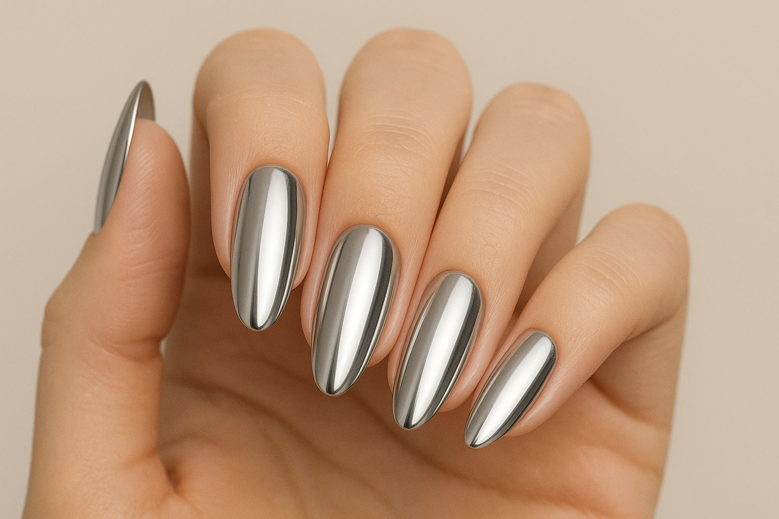Chrome Nails – peilipintainen metallinhohto