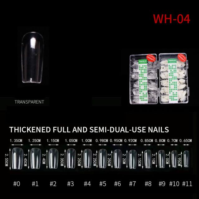 Kynsitipit Thickened Full WH04 Clear 500 kpl
