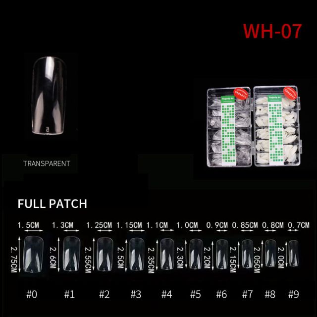 Kynsitipit Full Patch WH07 Clear 500 kpl
