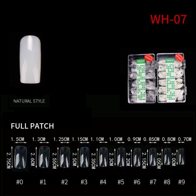 Kynsitipit Full Patch WH07 Natural 500 kpl