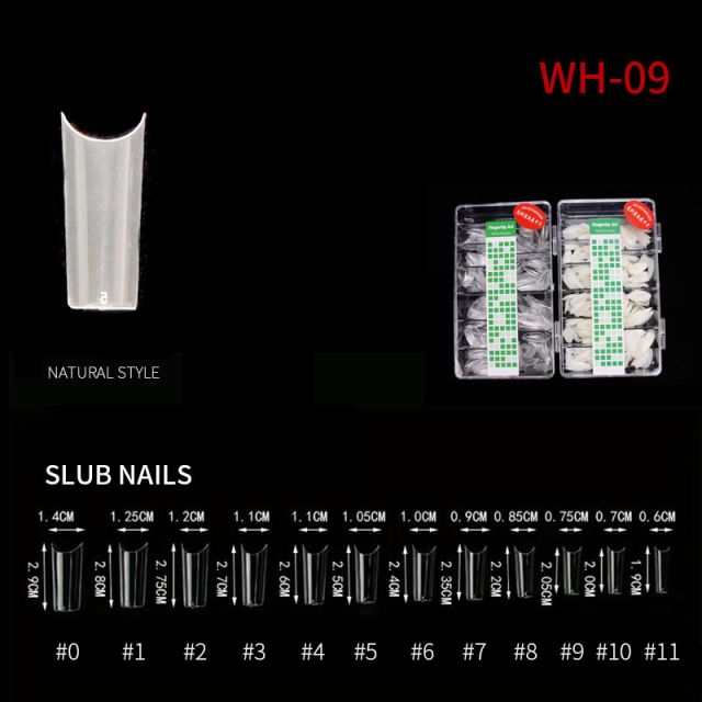 Kynsitipit Slub Nails WH09 Natural 500 kpl