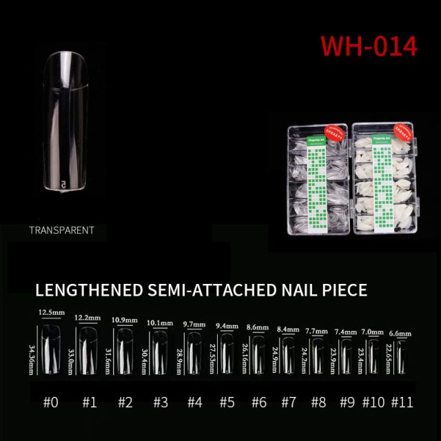 Kynsitipit Long WH14 Clear 500 kpl