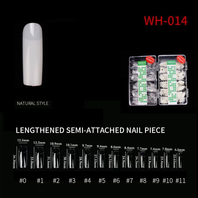 Kynsitipit Long WH14 Natural 500 kpl