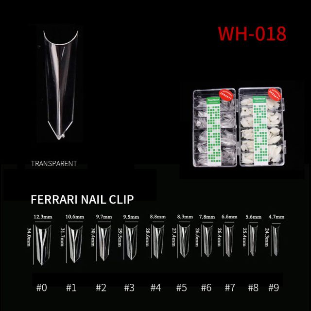 Kynsitipit Ferrari WH18 Clear 500 kpl