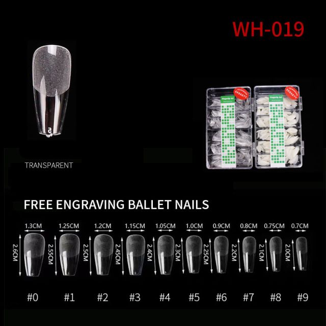 Kynsitipit Ballet WH19 Clear 500 kpl