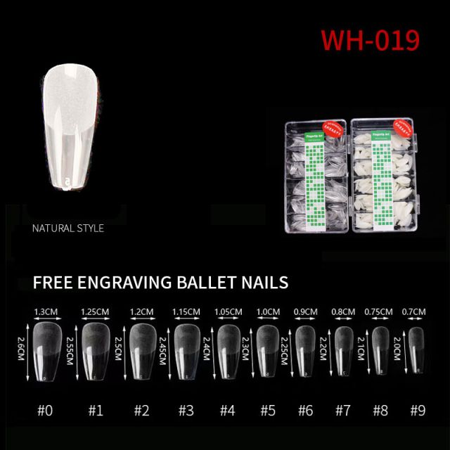 Kynsitipit Ballet WH19 Natural 500 kpl