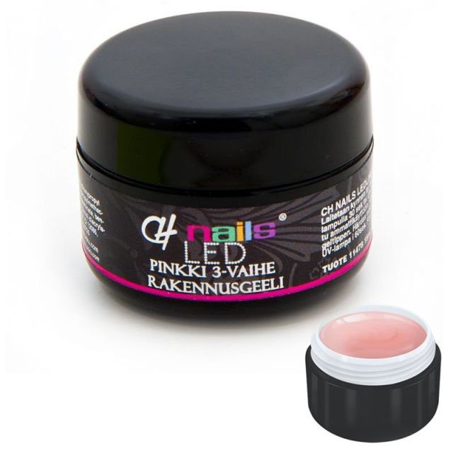 CH Nails LED-line 3-Vaihe Pinkki Rakennusgeeli 15ml