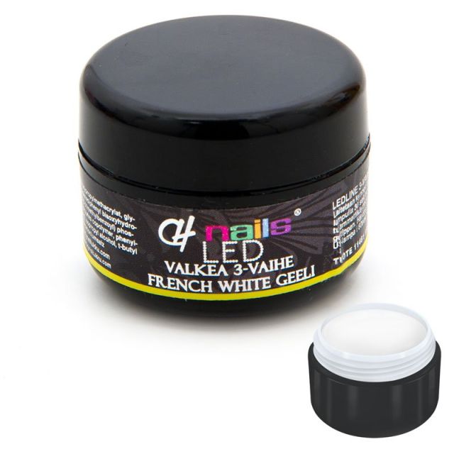 CH Nails LED-line 3-Vaihe Valkea French White Geeli 15ml