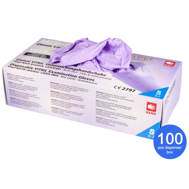 Vitriili Käsineet Puuteriton Koko S 100 kpl