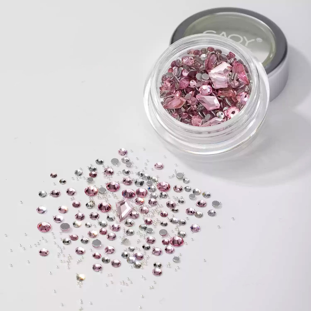 Pink Rhinestones Falling Rhinestones Sweet Pink