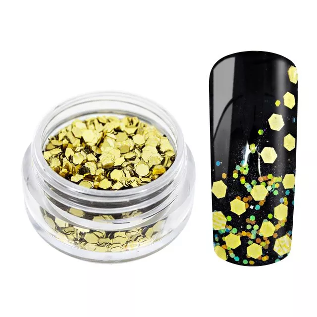 NailArt Sequins 1,5g gold - bottled
