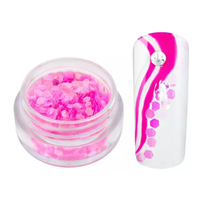 NailArt Sequins 1,5g pink - bottled