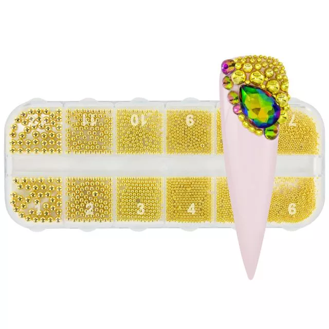 NailArt Pearls Box gold