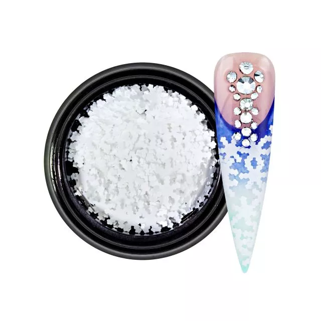 NailArt Inlay Snowflake white