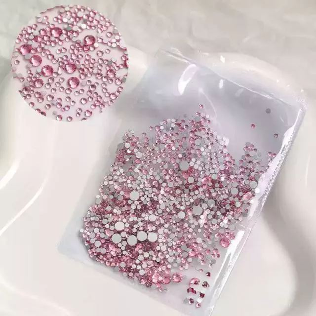 Värillisiä Kynsitimantteja Light Pink 9# 1440kpl