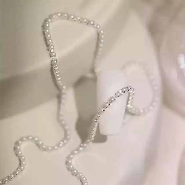 Helmikoristenauha 0.19/30cm Silver 4#