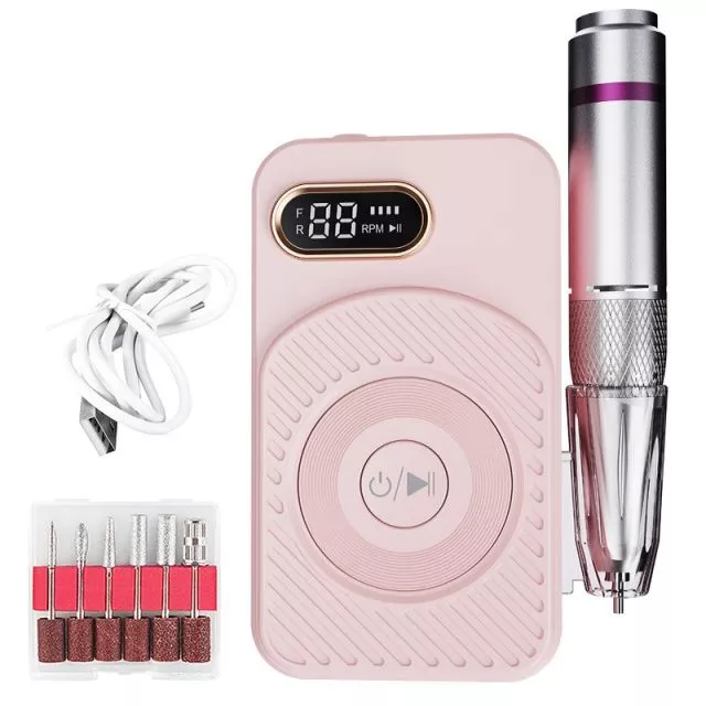 Ladattava ja Kannettava Kynsipora 45000rpm Pink