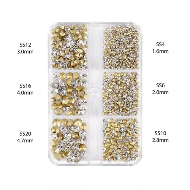 Nailart Kynsitimantit SS4-SS20 Kirkas 1000kpl