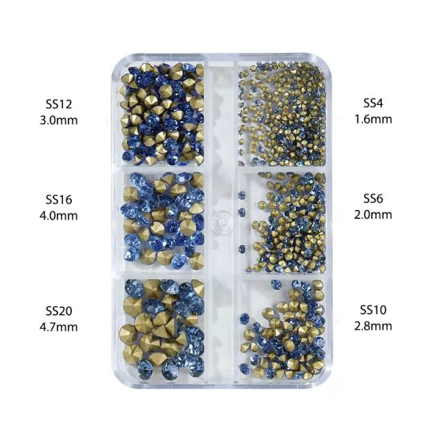 Nailart Kynsitimantit SS4-SS20 Sea Blue 1000kpl