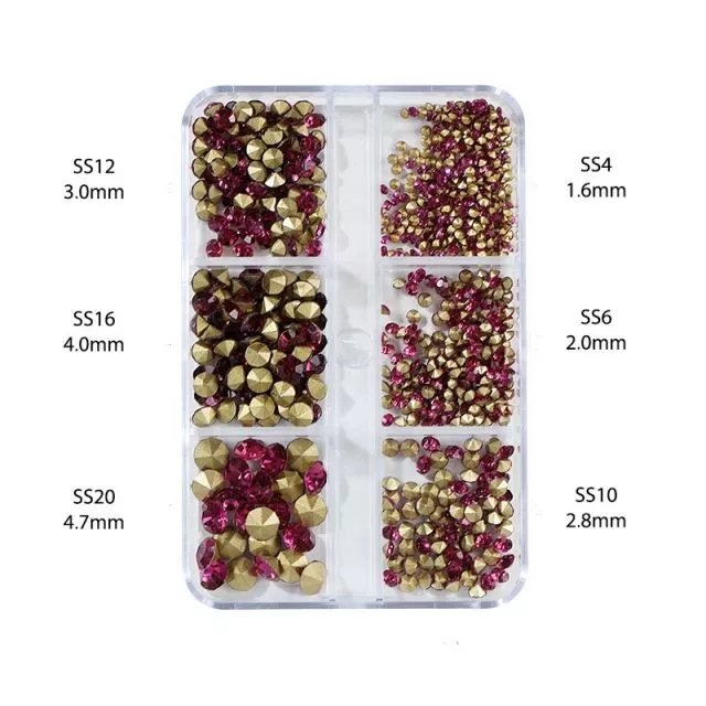 Nailart Kynsitimantit SS4-SS20 Rose 1000kpl