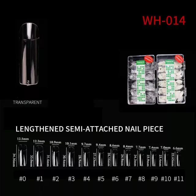 Kynsitipit Long WH14 Clear 500 kpl