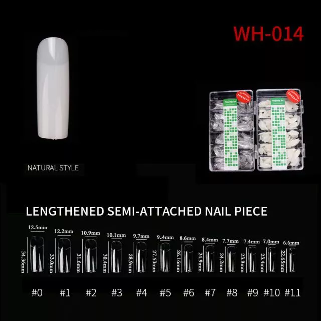 Kynsitipit Long WH14 Natural 500 kpl