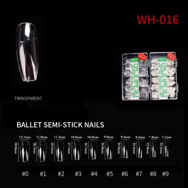Kynsitipit Ballet WH16 Clear 500 kpl
