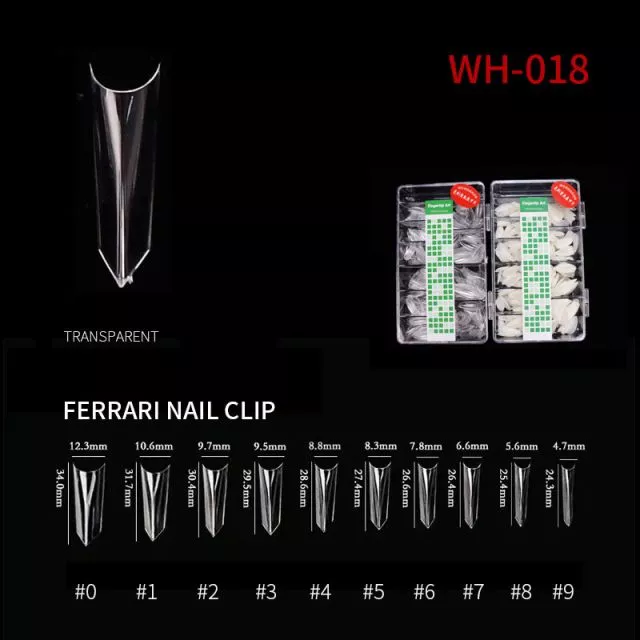 Kynsitipit Ferrari WH18 Clear 500 kpl