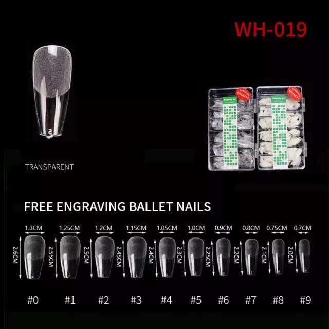 Kynsitipit Ballet WH19 Clear 500 kpl