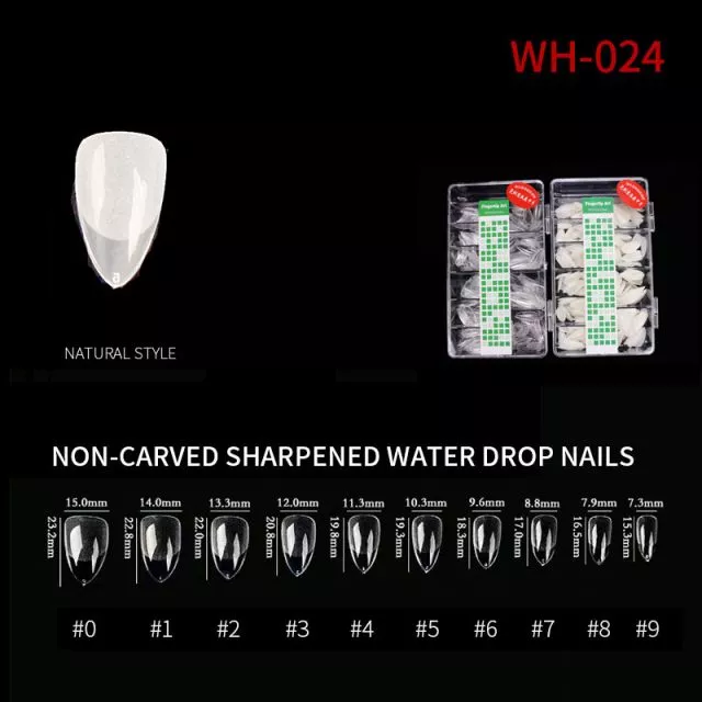 Kynsitipit Water Drop WH24 Natural 500 kpl