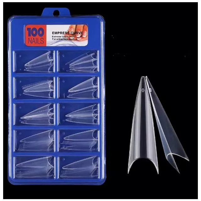 Kynsitipit Stiletto 100 kpl Kirkas