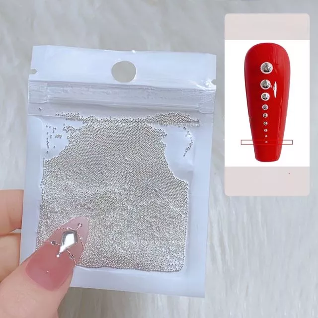 Nail Art Pearls 02# Silver 0.4mm / 6000pcs