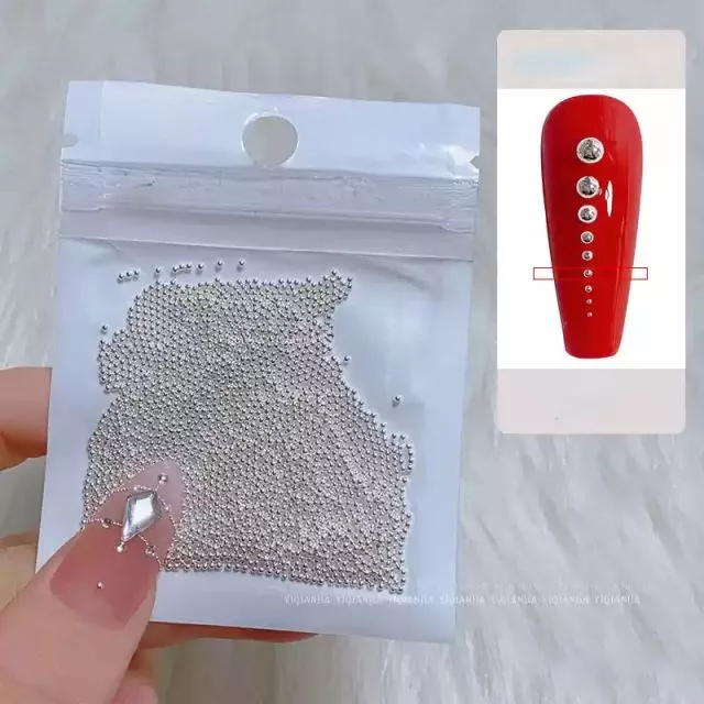 Nail Art Pearls 08# Silver 1mm / 2000pcs