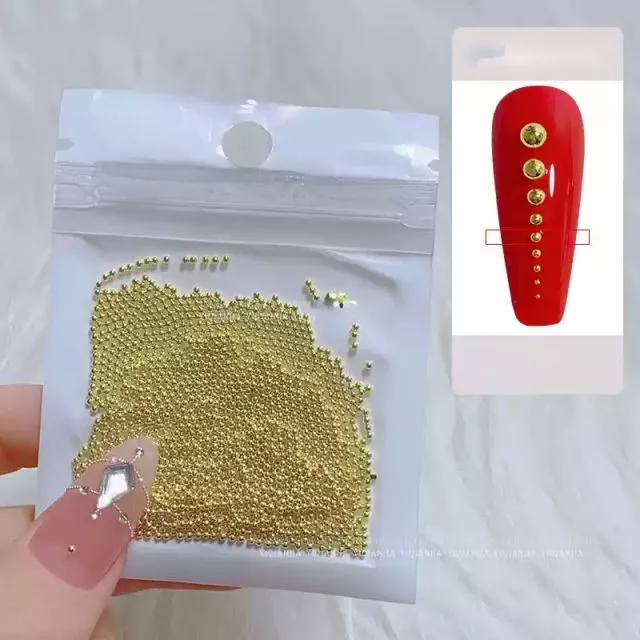 Nail Art Pearls 09# Gold 1.2mm / 1500pcs