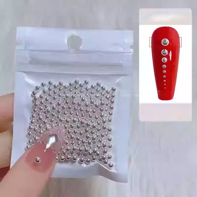 Nail Art Pearls 18# Silver 3mm / 300pcs