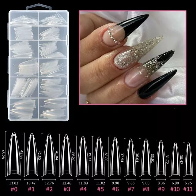 Soft Gel Kynsitipit 162# Clear 240 kpl XXXL