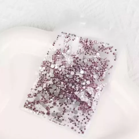 Värillisiä Kynsitimantteja Rose Purple 19# 1440kpl