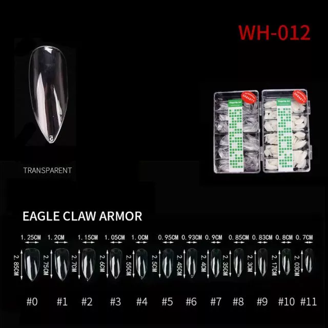 Kynsitipit Eagle WH12 Clear 500 kpl