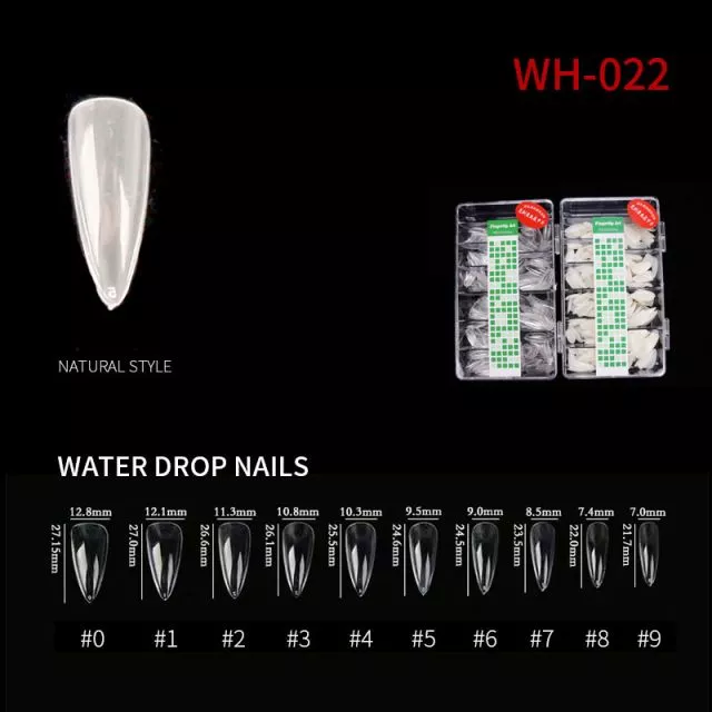 Kynsitipit Water Drop WH22 Clear 500 kpl