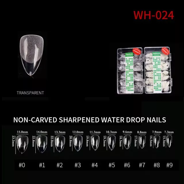 Kynsitipit Water Drop WH24 Clear 500 kpl