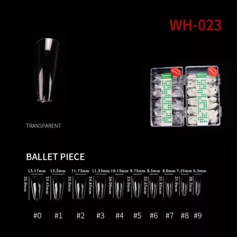 Kynsitipit Ballet Piece WH23 Clear 500 kpl