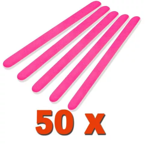 Professional Kynsiviila Suora Neon Pink 180/240 50kpl pakkaus