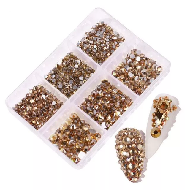 Rhinestones Gold Champagne #5